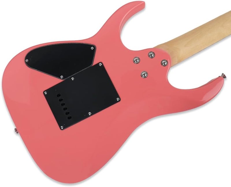 demusea electric guitar 24frets single tremolo HSH pickups maple neck phoenix body 25.5inch scale length glossy pink color 1V 1T 5ways toggle for starter beginner party show(YIB30SD-PINK) - Image 5